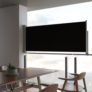 VidaXL Tuinscherm uittrekbaar 100x300 cm zwart