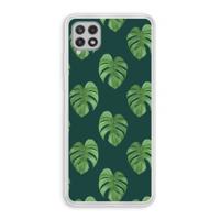 Monstera leaves: Samsung Galaxy A22 4G Transparant Hoesje - thumbnail