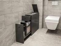 Toiletkast CARENCE 2 lades antraciet