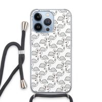 Zwanen: iPhone 13 Pro Transparant Hoesje met koord