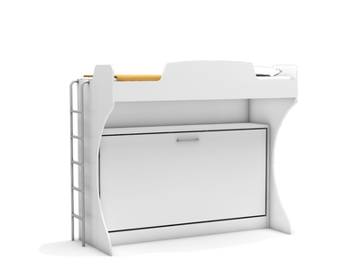 Opklapbed stapelbed Academy 85/90 x 190 cm - Koudschuim matras HR60 - tot 120 KG