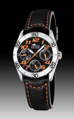 Horlogeband Lotus 15651-A Leder Zwart 18mm