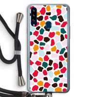 Colored Giraffe: Samsung Galaxy A20s Transparant Hoesje met koord