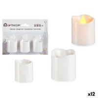 Kaarsenset Gift Decor Wit 18 x 14 x 4 cm 3,7 x 3,7 x 5 cm (12 Stuks)