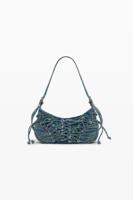 Middelgrote denim corsetas tas - BLUE - U
