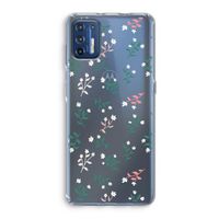 Small white flowers: Motorola Moto G9 Plus Transparant Hoesje