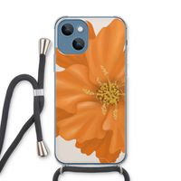 Orange Ellila flower: iPhone 13 Transparant Hoesje met koord Orange Ellila flower: iPhone 13 Transparant Hoesje met koord