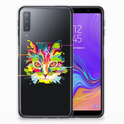 Samsung Galaxy A7 (2018) Telefoonhoesje met Naam Cat Color Samsung Galaxy A7 (2018) Telefoonhoesje met Naam Cat Color