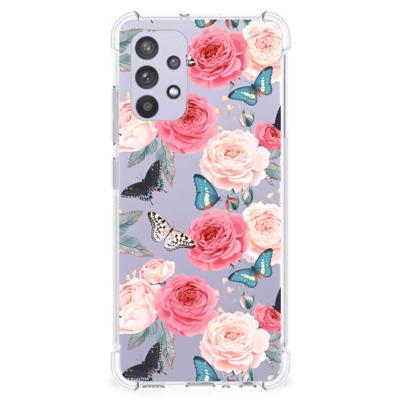 Samsung Galaxy A32 4G | A32 5G Enterprise Editie Case Butterfly Roses Samsung Galaxy A32 4G | A32 5G Enterprise Editie Case Butterfly Roses
