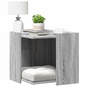 VidaXL Kattenbakkast 53x53x51 cm bewerkt hout grijs sonoma eikenkleur
