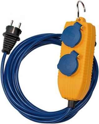 Brennenstuhl Verlengsnoer IP54 met Powerblock 5m blauw - 1161750020