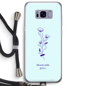 Bloom with grace: Samsung Galaxy S8 Plus Transparant Hoesje met koord