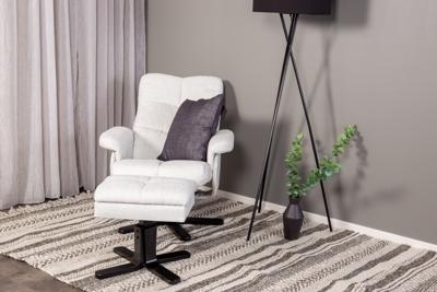Nohr Verstelbare Fauteuil 'Aaricia' Met voetenbank, kleur Greige