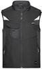 James & Nicholson JN845 Workwear Softshell Vest -STRONG- - Black/Black - XS