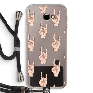 Rock: Samsung Galaxy J4 Plus Transparant Hoesje met koord