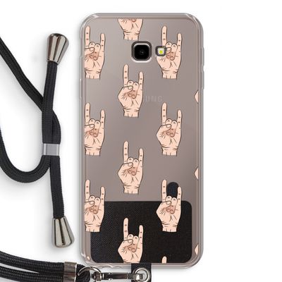 Rock: Samsung Galaxy J4 Plus Transparant Hoesje met koord