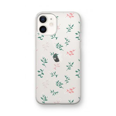 Small white flowers: iPhone 12 mini Transparant Hoesje