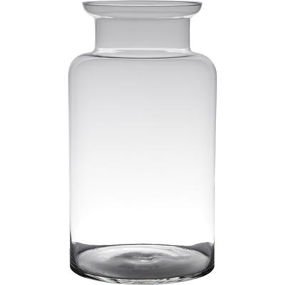 Stijlvolle bloemenvaas - glas - transparant - 45 x 25 cm - modern