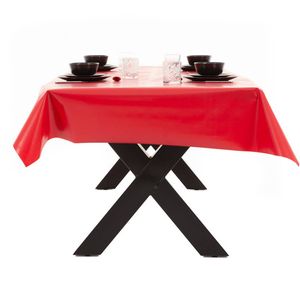 Rode tafelkleed/tafelzeil 140 x 200 cm rechthoekig - Tafellakens