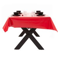 Rode tafelkleed/tafelzeil 140 x 200 cm rechthoekig - Tafellakens - thumbnail