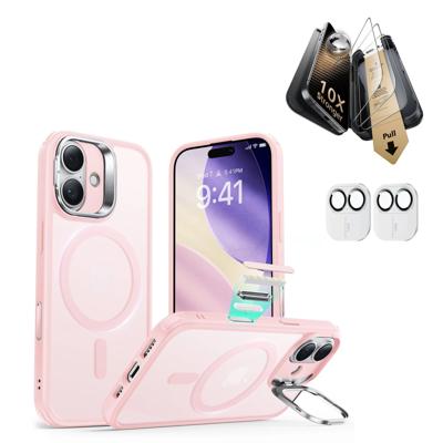 iPhone 17 Bundle Classic Hybrid Magnetic Case (Camera Control, Stash Stand) and Armorite Pro Screen Protector - Frosted Bubblegum Pink iPhone 17 Bundle Classic Hybrid Magnetic Case (Camera Control, Stash Stand) and Armorite Pro Screen Protector - Frosted Bubblegum Pink