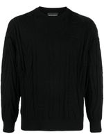 Emporio Armani pull en laine vierge - Noir Emporio Armani pull en laine vierge - Noir
