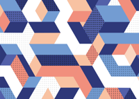 Modern 3d geometrisch vinyltapijt