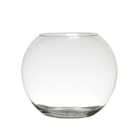 Bol vaas/terrarium vaas - D30 x H23 cm - glas - transparant - thumbnail