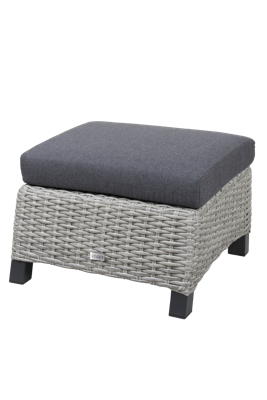 Qopps Orlon voetenbank mat royal Grey / Cloudy Grey