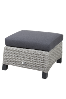 Qopps Orlon voetenbank mat royal Grey / Cloudy Grey