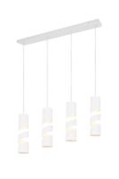 Trio 4-lichts koker hanglampStream wit - 364000431