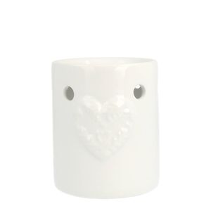 Scentchips® Regular Embossed Hart Wit waxbrander geurbrander