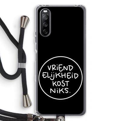 Vriendelijkheid: Sony Sony Xperia 10 III Transparant Hoesje met koord