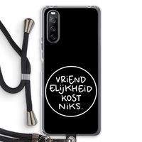 Vriendelijkheid: Sony Sony Xperia 10 III Transparant Hoesje met koord