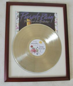 Gouden plaat Lp Prince  Purple rain