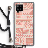 Marrakech Pink: Samsung Galaxy A42 5G Transparant Hoesje met koord Marrakech Pink: Samsung Galaxy A42 5G Transparant Hoesje met koord