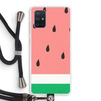 Watermeloen: Samsung Galaxy A71 Transparant Hoesje met koord Watermeloen: Samsung Galaxy A71 Transparant Hoesje met koord