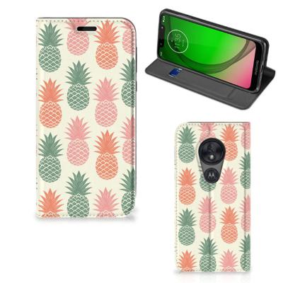 Motorola Moto G7 Play | Flip Style Cover | Ananas