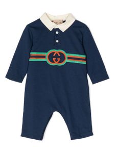 Gucci Kids body à logo GG - Bleu