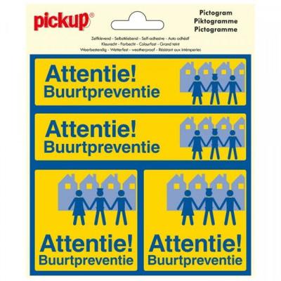 Pick att buurtpr picto 15x15 cm 4st - Pickup