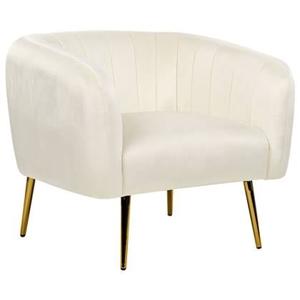 Beliani - LACONIA - Fauteuil - Beige - Fluweel