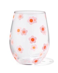 HEMA Drinkglas 550ml Bloem Roze