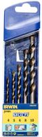 Irwin multimateriaalboren set 4/5/6/8/10mm