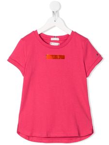 Tommy Hilfiger Junior t-shirt à logo métallisé - Rose