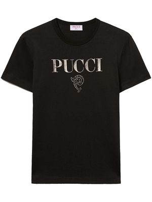 PUCCI T-shirt met logoprint - Zwart