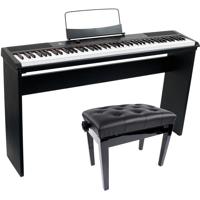 Fazley FSP-200-BK digitale piano zwart + onderstel + pianobank