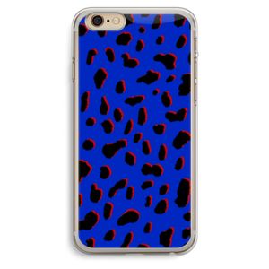 Blue Leopard: iPhone 6 Plus / 6S Plus Transparant Hoesje