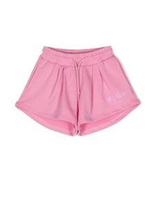 MSGM Kids short à logo imprimé - Rose