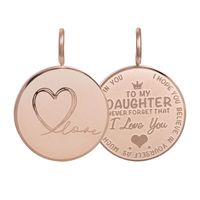 iXXXi Charm Pendant Daughter Love Small Rosé - thumbnail
