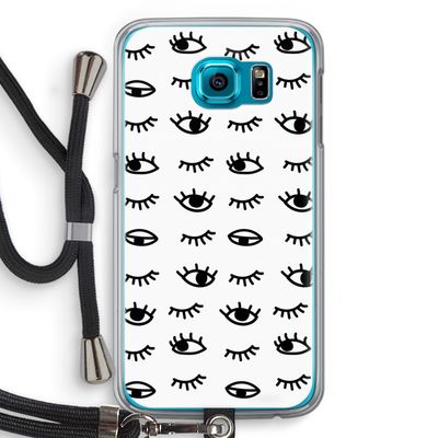 Eye pattern #2: Samsung Galaxy S6 Transparant Hoesje met koord